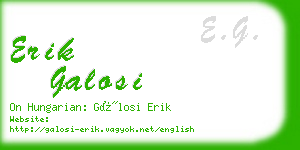 erik galosi business card